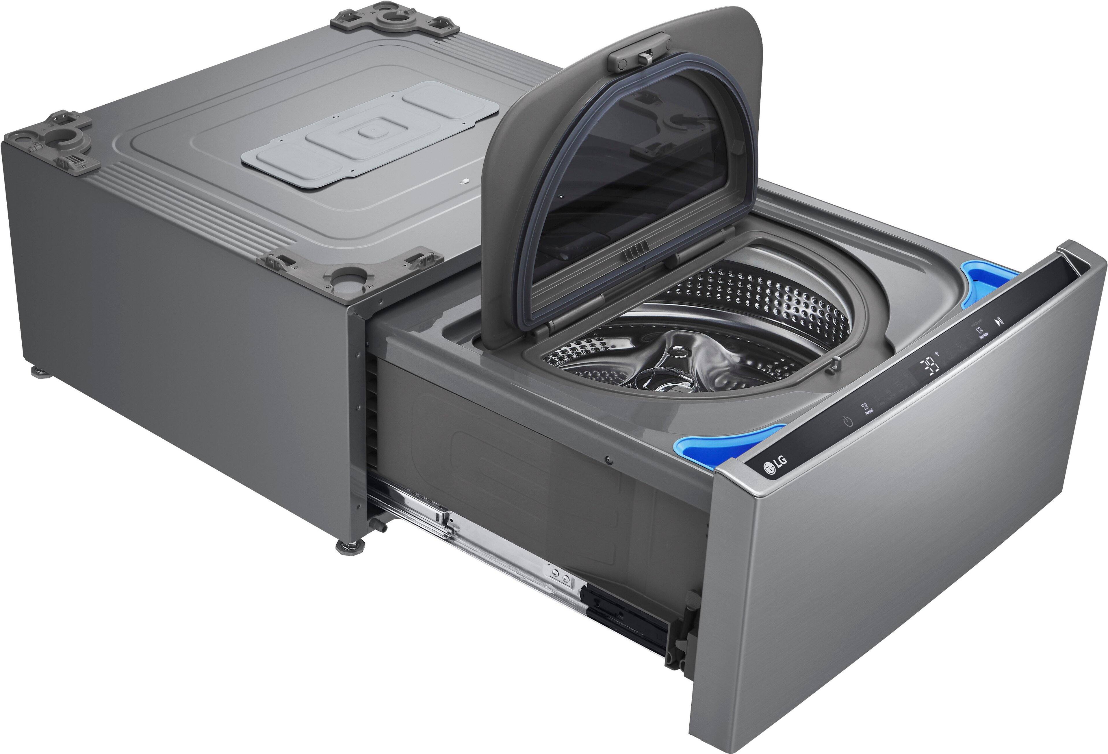 Alt View 15. LG - SideKick 1.0 Cu. Ft. High-Efficiency Smart Top Load Pedestal Washer - Graphite Steel.