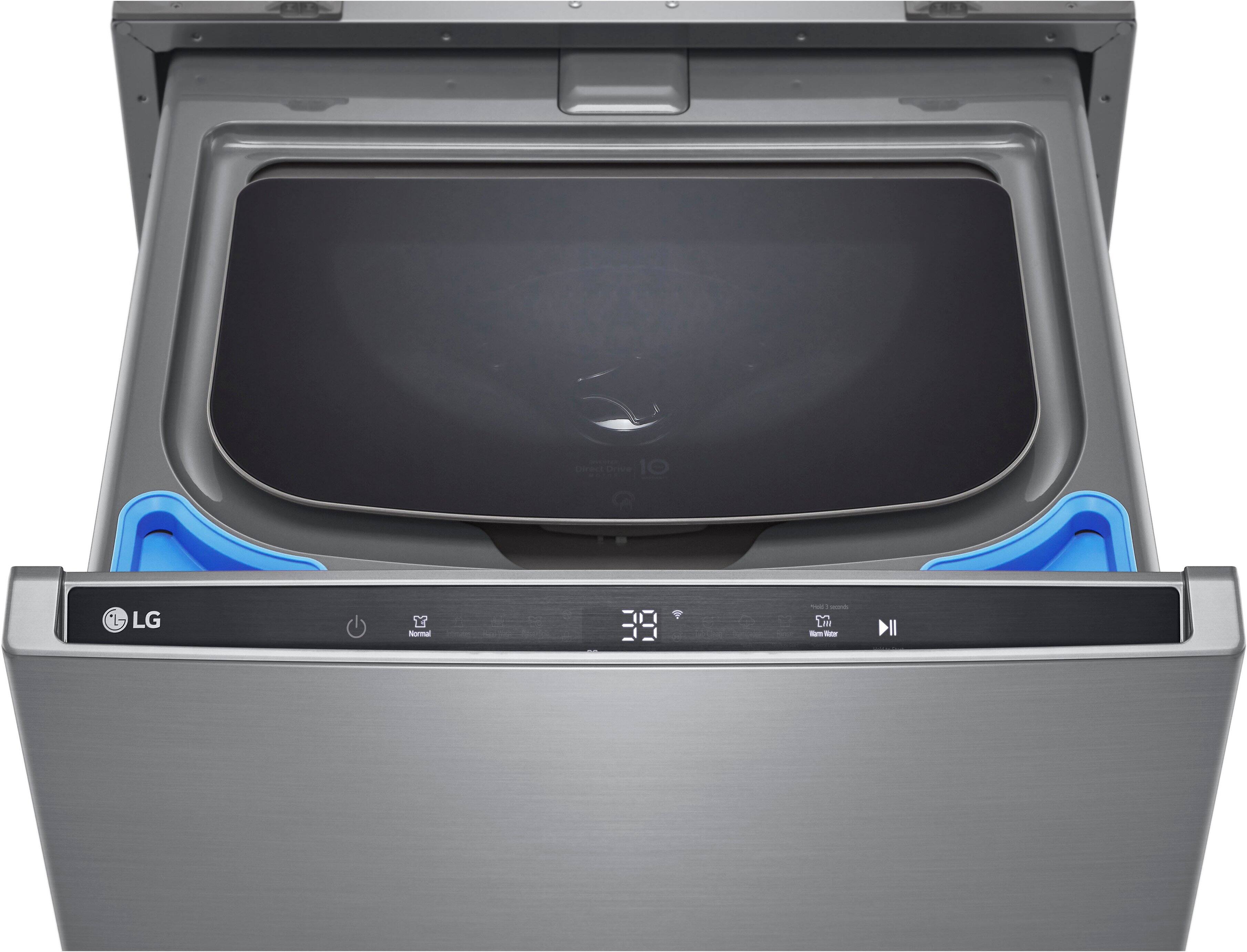 Alt View 17. LG - SideKick 1.0 Cu. Ft. High-Efficiency Smart Top Load Pedestal Washer - Graphite Steel.