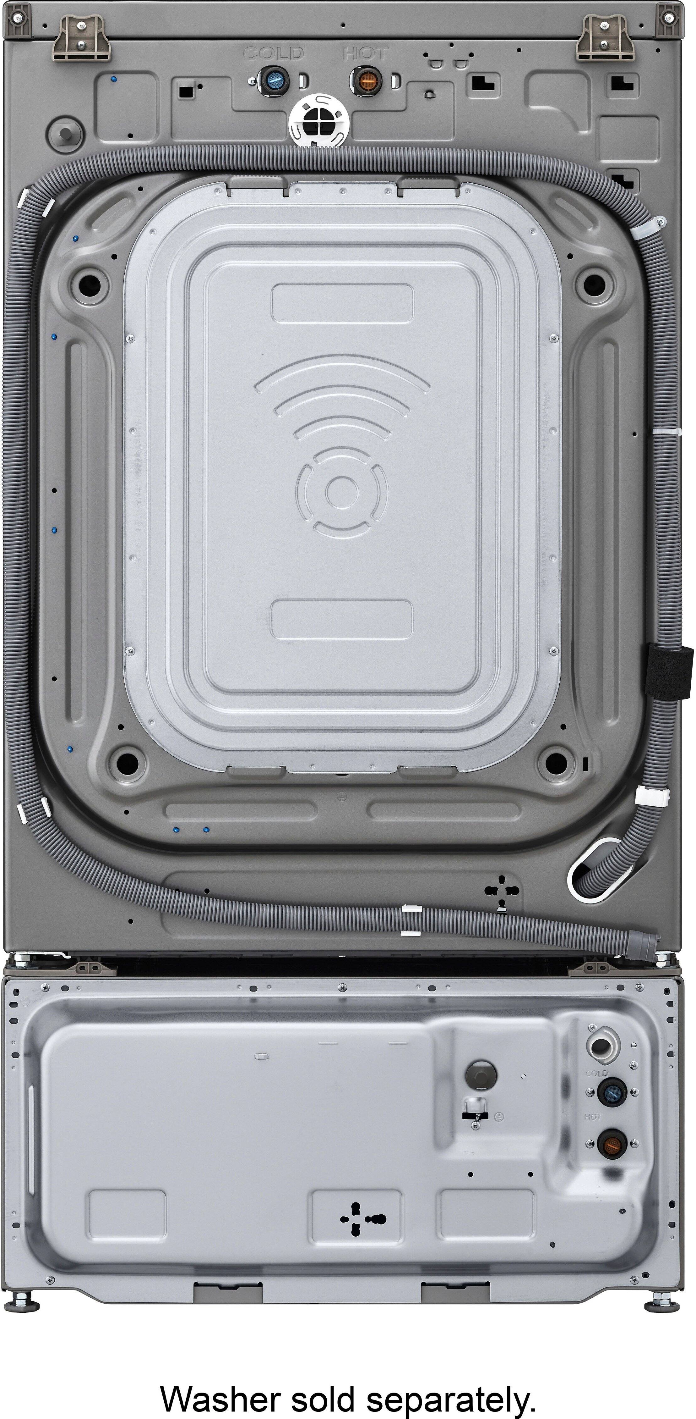 Alt View 28. LG - SideKick 1.0 Cu. Ft. High-Efficiency Smart Top Load Pedestal Washer - Graphite Steel.