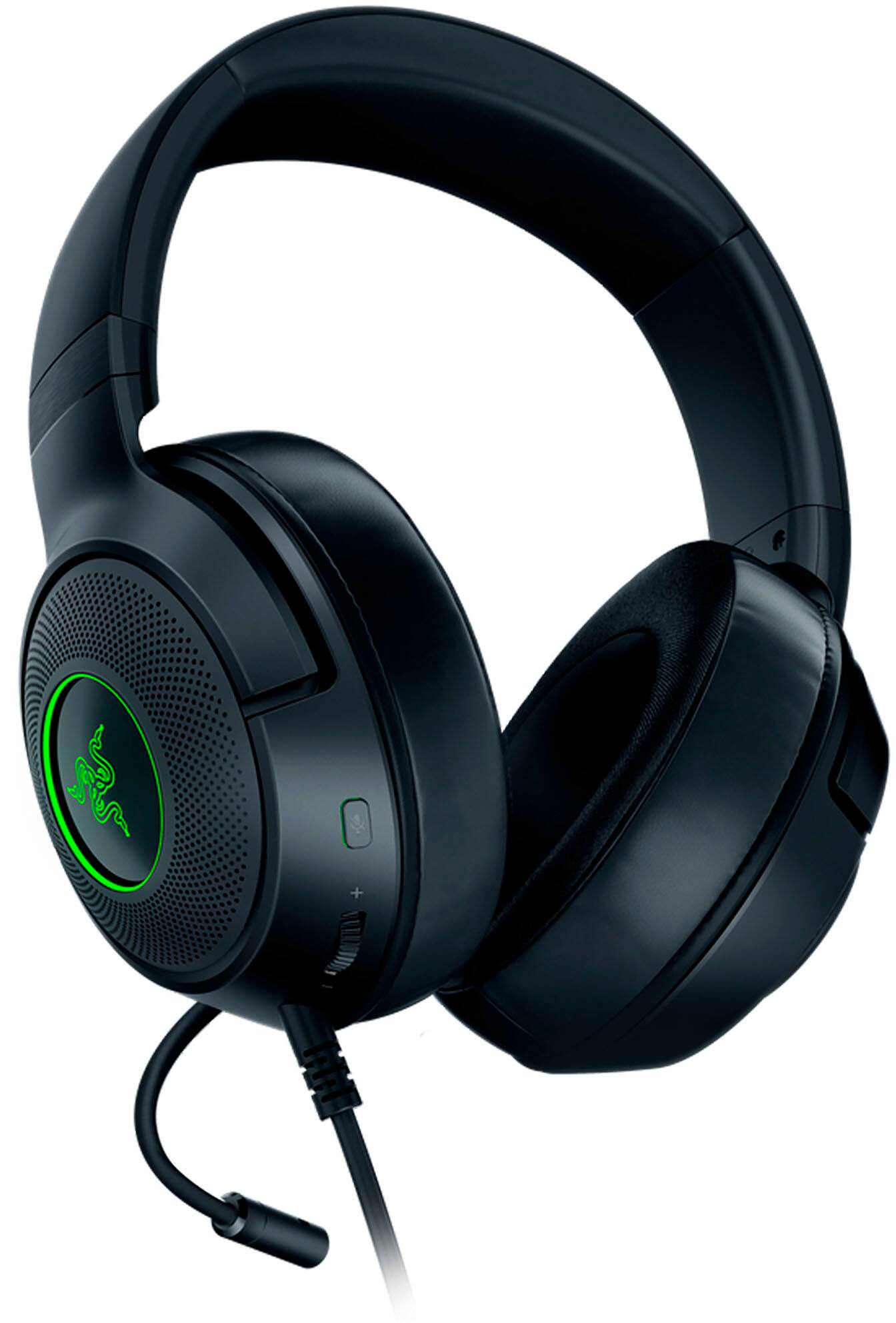 Left. Razer - Kraken V3 X Wired Gaming Headset for PC - Black.