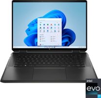 HP - Spectre 2-in-1 16" UHD+ OLED Touch-Screen Laptop - Intel EVO Platform - Core i7 - 16GB Memory - Intel Arc A370 - 1TB SSD - Nightfall Black - Front_Zoom