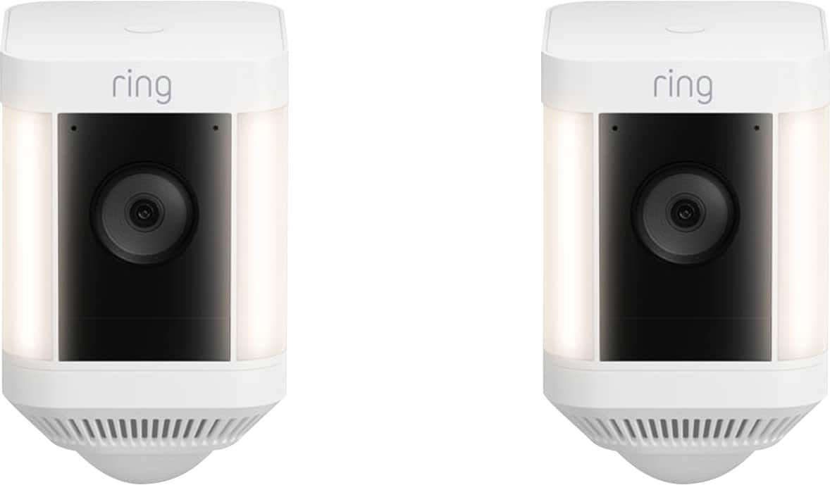 Ring Spotlight Cam Plus, Solar | Two-Way Talk, Color Night Vision, and  Security Siren (2022 release) - White