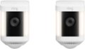 Ring - Spotlight Cam Plus 2-pack Camera Indoor/Outdoor Wireless 1080p Security Cameras - White