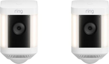 Ring - Spotlight Cam Plus 2-pack Camera Indoor/Outdoor Wireless 1080p Security Cameras - White - Front_Zoom