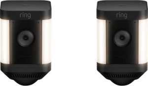 Ring - Spotlight Cam Plus 2-pack Camera Indoor/Outdoor Wireless 1080p Security Cameras - Black - Front_Zoom