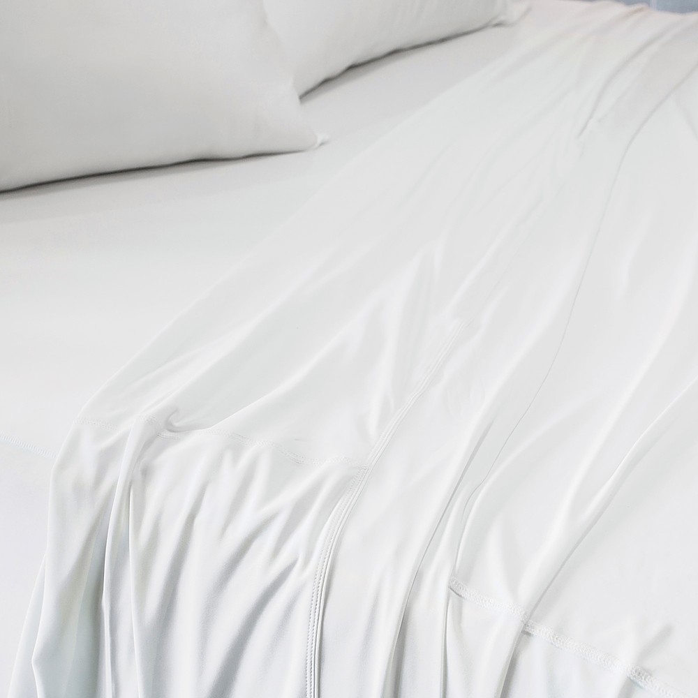 Sheex Original Performance Fitted Sheet (Bedsheet) in Bright White, Size King/California King, Polyester