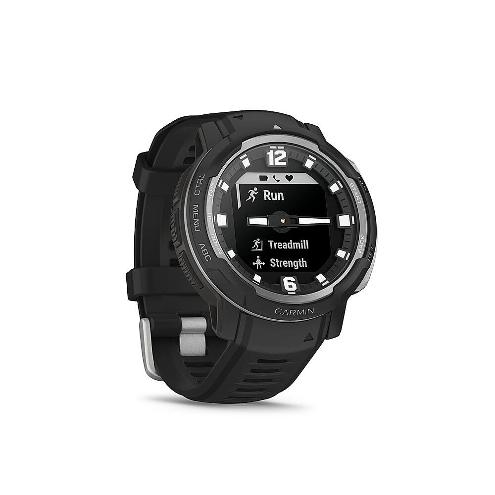 Angle. Garmin - Instinct Crossover 45mm Smartwatch Fiber-reinforced Polymer - Black.