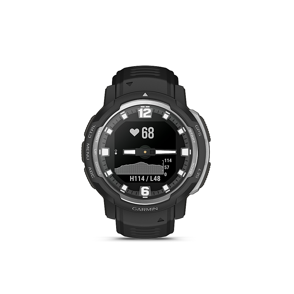 Garmin Instinct Crossover 45mm Smartwatch Fiber-reinforced Polymer Black  010-02730-13 - Best Buy