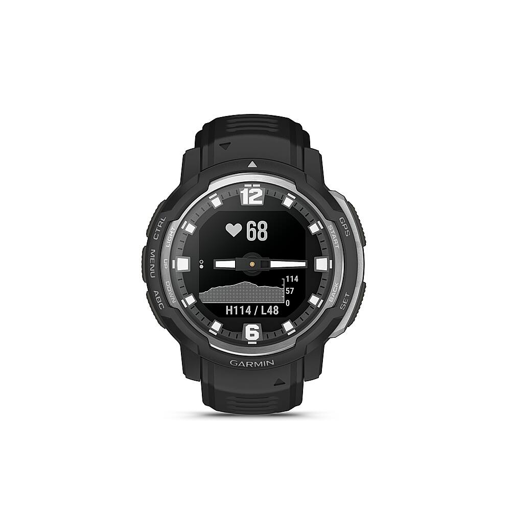 Left. Garmin - Instinct Crossover 45mm Smartwatch Fiber-reinforced Polymer - Black.