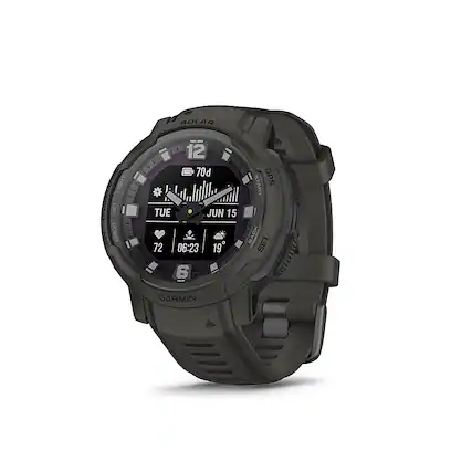 Front. Garmin - Instinct Crossover Solar 45mm Smartwatch Fiber-reinforced Polymer - Graphite.