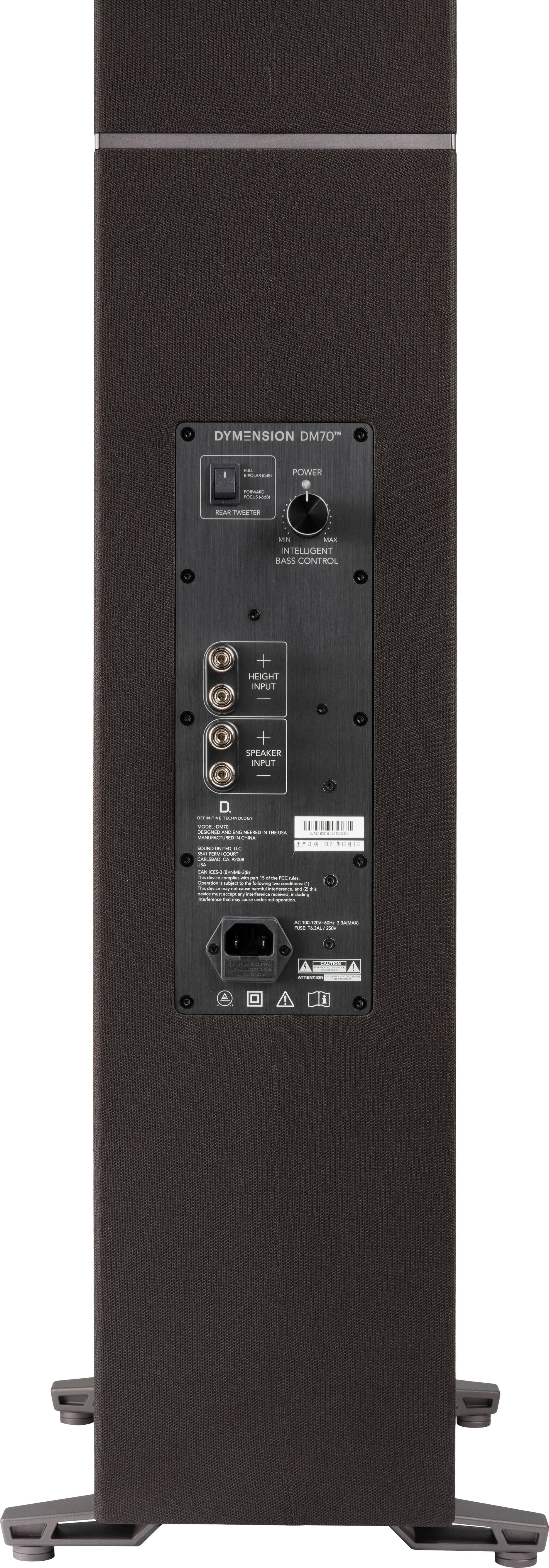 Back. Definitive Technology - Dymension DM70 5.25" Large Tower Speaker (Each) - Black.