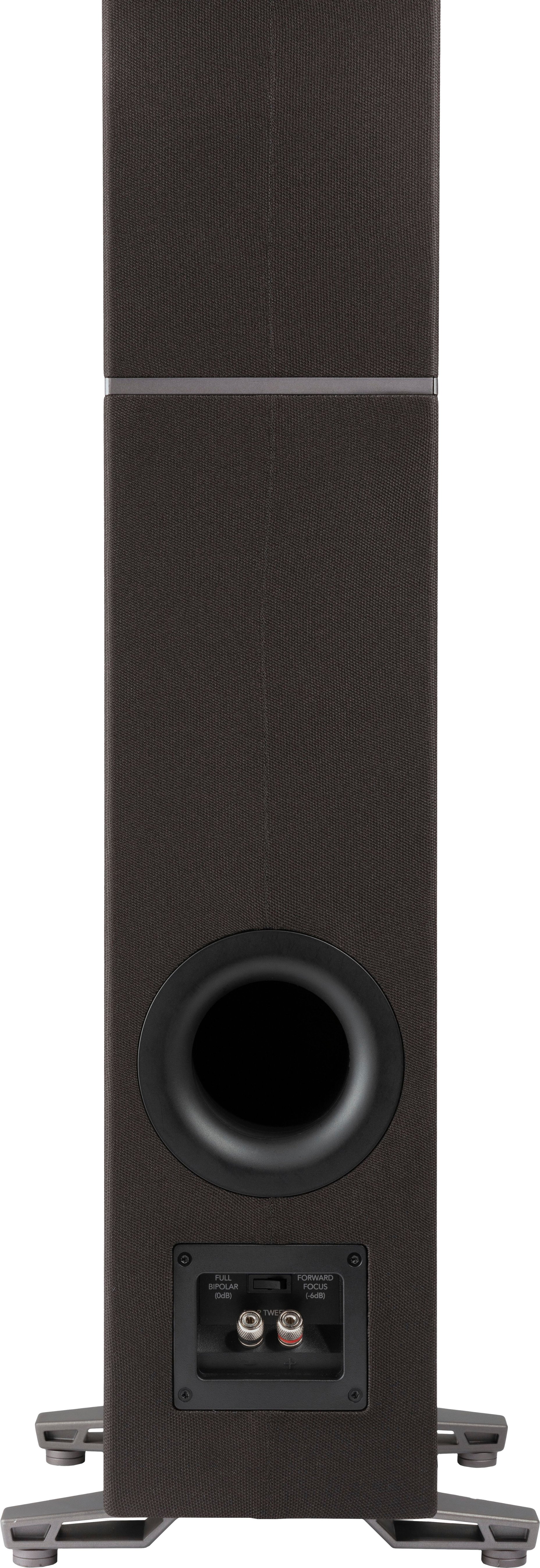 Back View: Definitive Technology - Dymension DM40 4.5” Slim Tower Speaker (Each) - Black