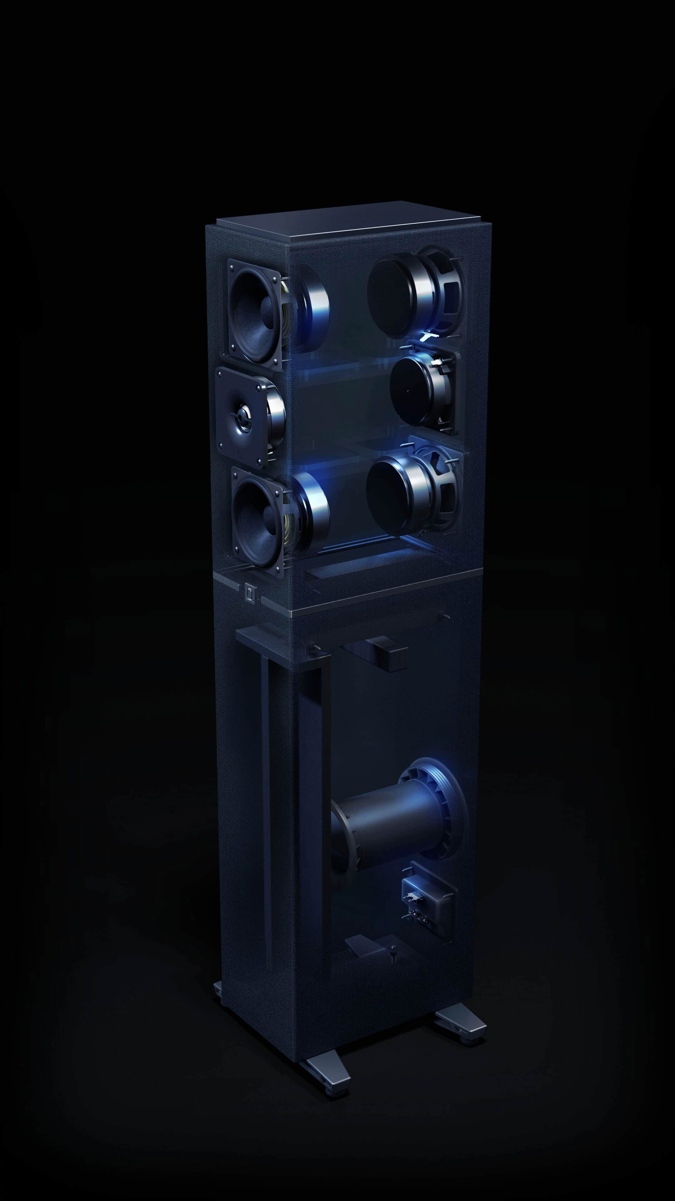 Alt View 17. Definitive Technology - Dymension DM40 4.5” Slim Tower Speaker (Each) - Black.