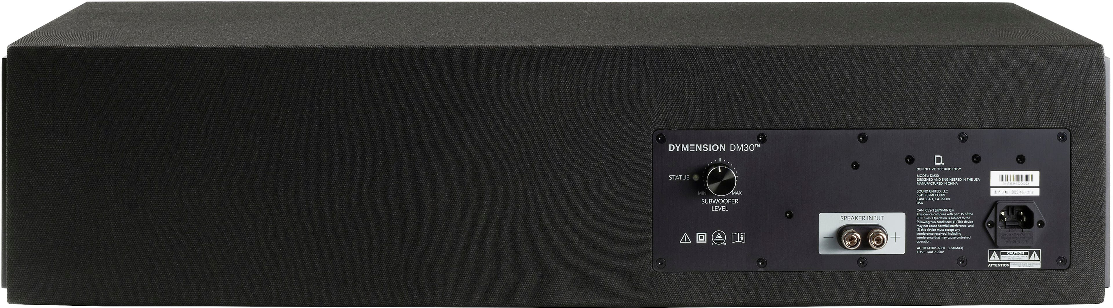 Back. Definitive Technology - Dymension DM30 4.25” Flagship Center-Channel Speaker (Each) - Black.