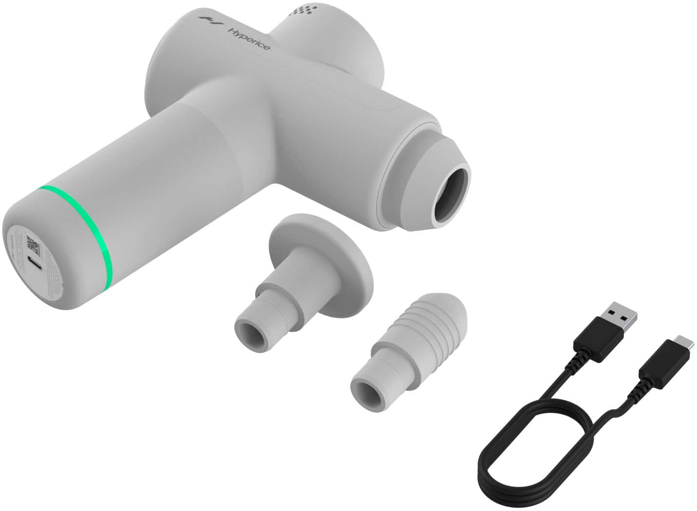 Alt View 12. Hyperice - Hypervolt Go 2 - USBC - Arctic Gray.