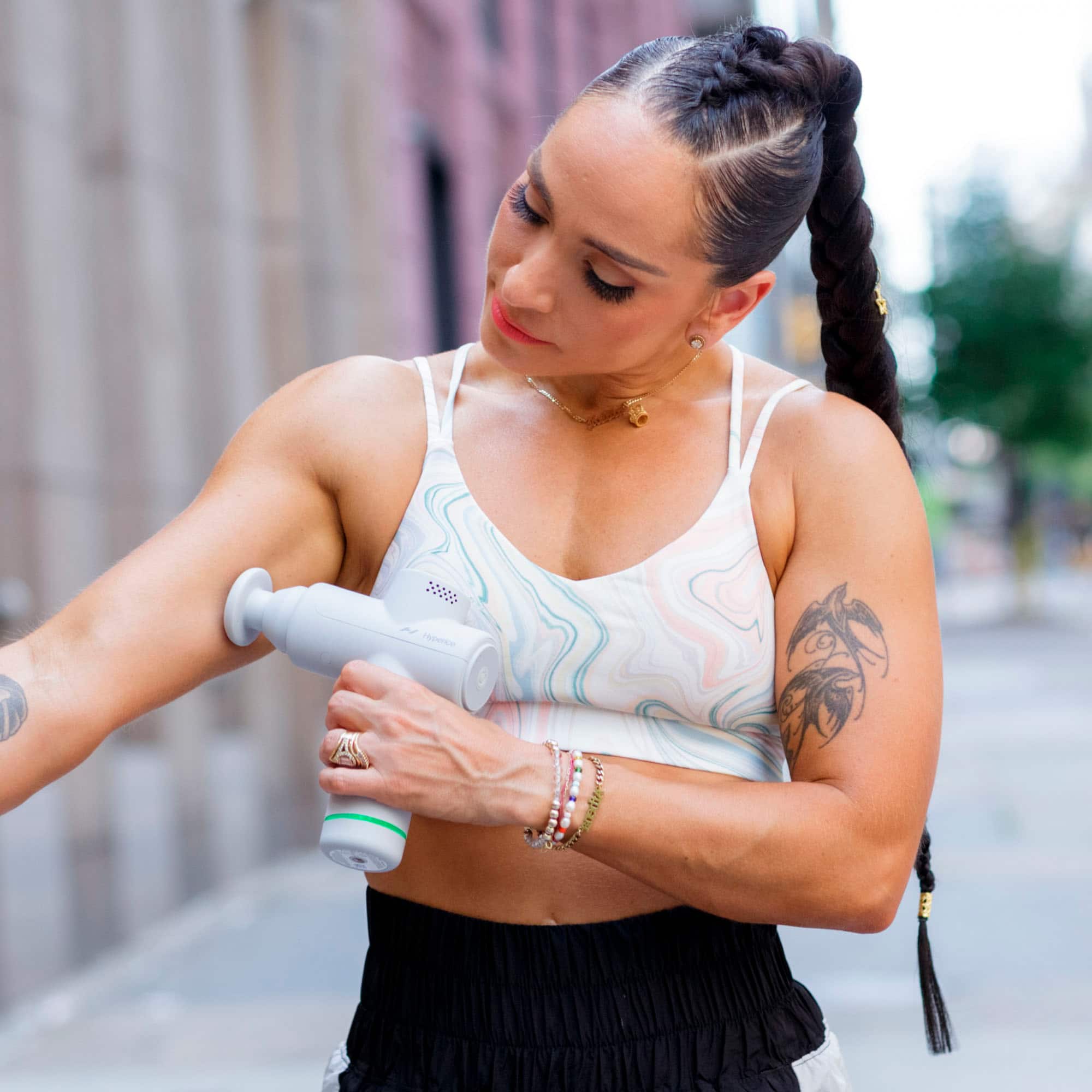 Alt View 13. Hyperice - Hypervolt Go 2 - USBC - Arctic Gray.