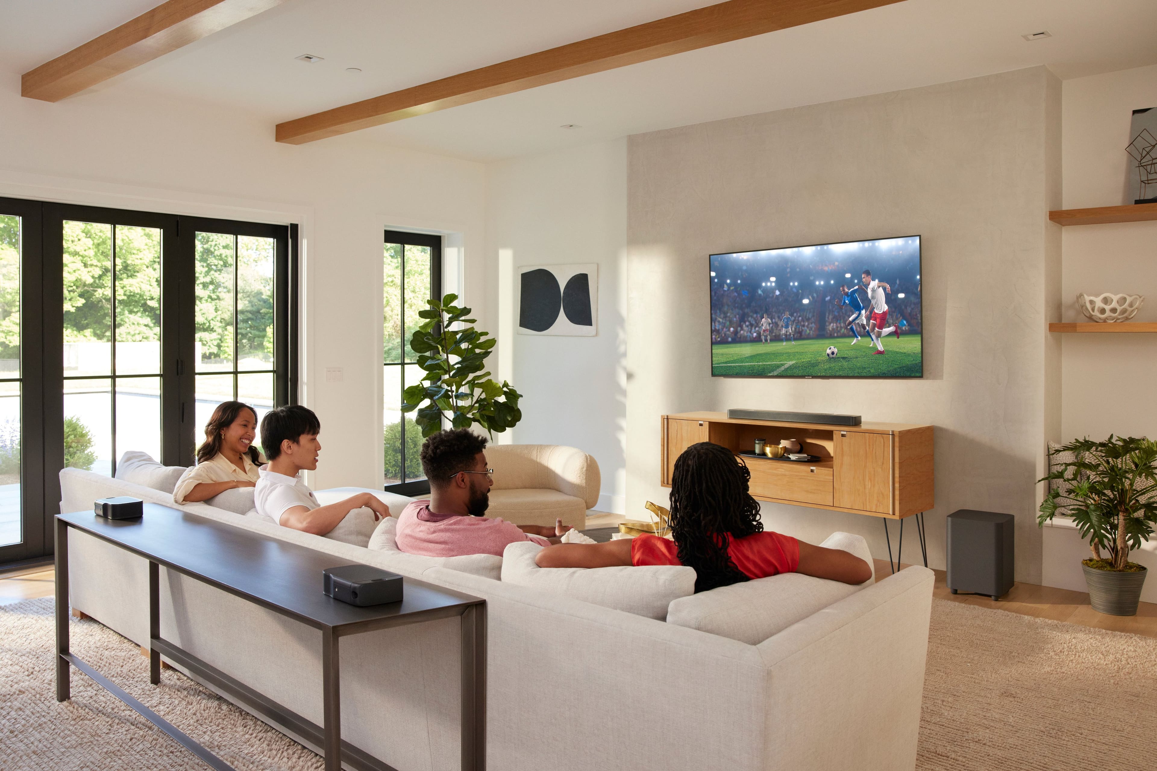 Alt View 34. JBL - BAR 1000 7.1.4-channel soundbar with detachable surround speakers, MultiBeam, Dolby Atmos, and DTS:X - Black.