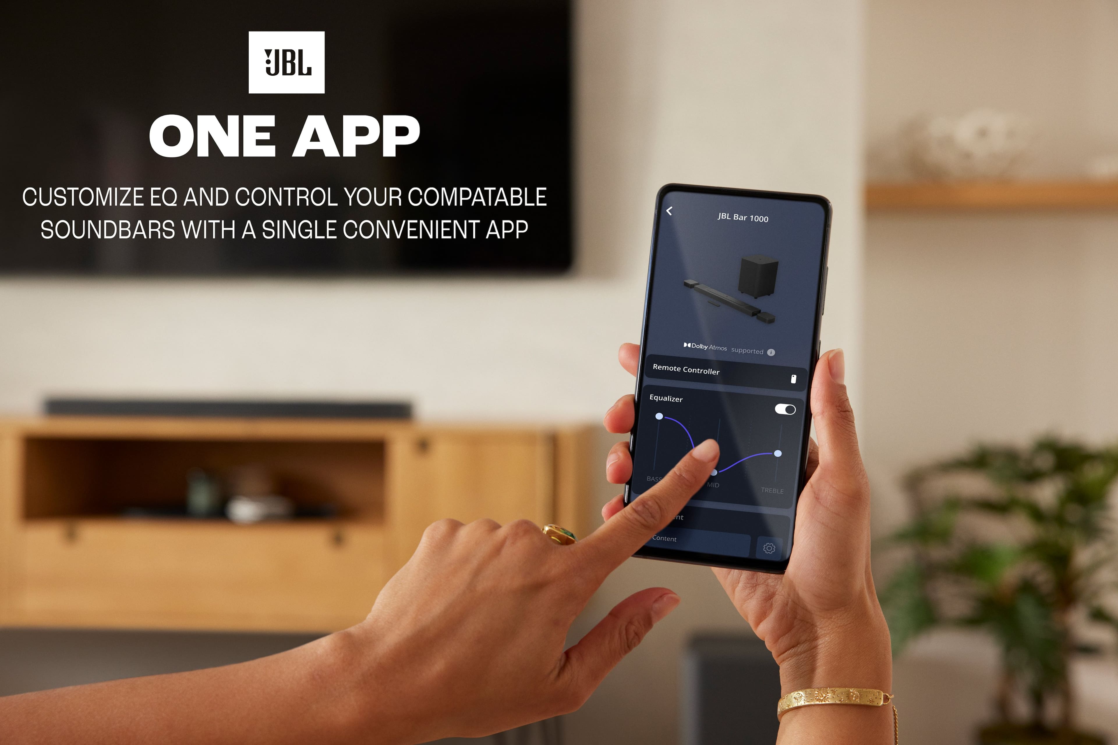 Alt View 38. JBL - BAR 1000 7.1.4-channel soundbar with detachable surround speakers, MultiBeam, Dolby Atmos, and DTS:X - Black.