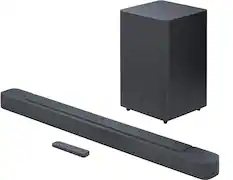 Front. JBL - 2.1 Channel Soundbar with Wireless Subwoofer - Black.