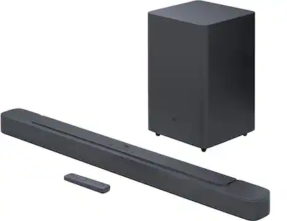 Front. JBL - 2.1 Channel Soundbar with Wireless Subwoofer - Black.