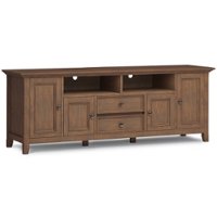 Simpli Home - Amherst Solid Wood 72 inch Wide TV Media Stand For TVs up to 80 inches - Rustic Natural Aged Brown - Front_Zoom