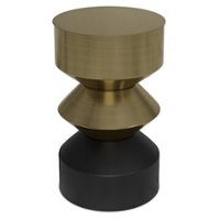 Simpli Home - Miller  Side Table - Black/Brass - Front_Zoom