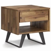 Simpli Home - Lowry End Table - Distressed Golden Wheat - Front_Zoom