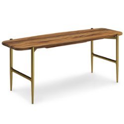Simpli Home - Wagner 46 inch Wide Bench in - Natural - Front_Zoom