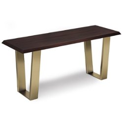 Simpli Home - Lewis Solid Acacia Wood 42 inch Wide Contemporary Bench in - Cognac - Front_Zoom