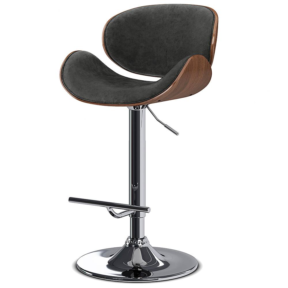 Simpli Home Marana Bentwood Adjustable Height Gas Lift Bar Stool