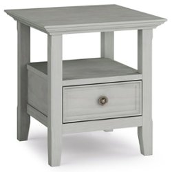 Simpli Home - Amherst End Table - Fog Grey - Front_Zoom