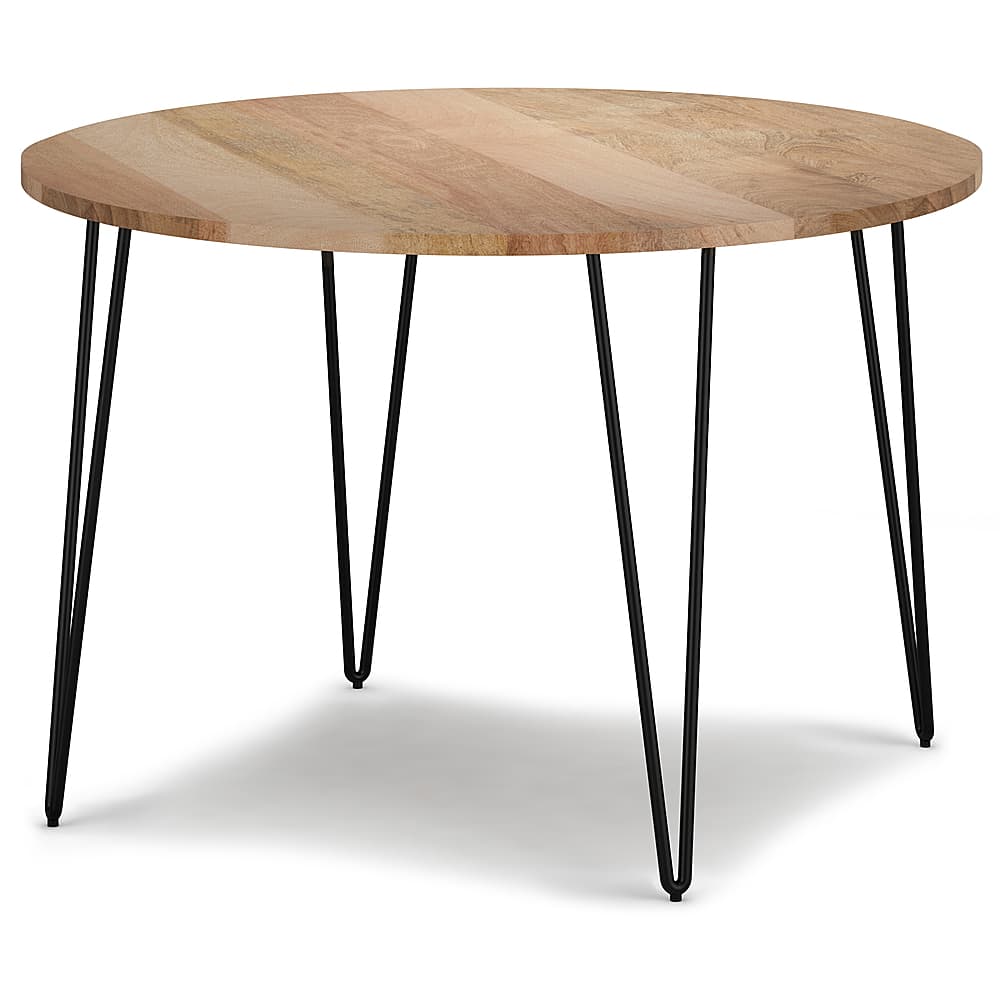 Angle View: Simpli Home - Hunter 45 Inch Round Dining Table - Natural