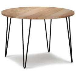 Simpli Home - Hunter 45 Inch Round Dining Table - Natural - Front_Zoom