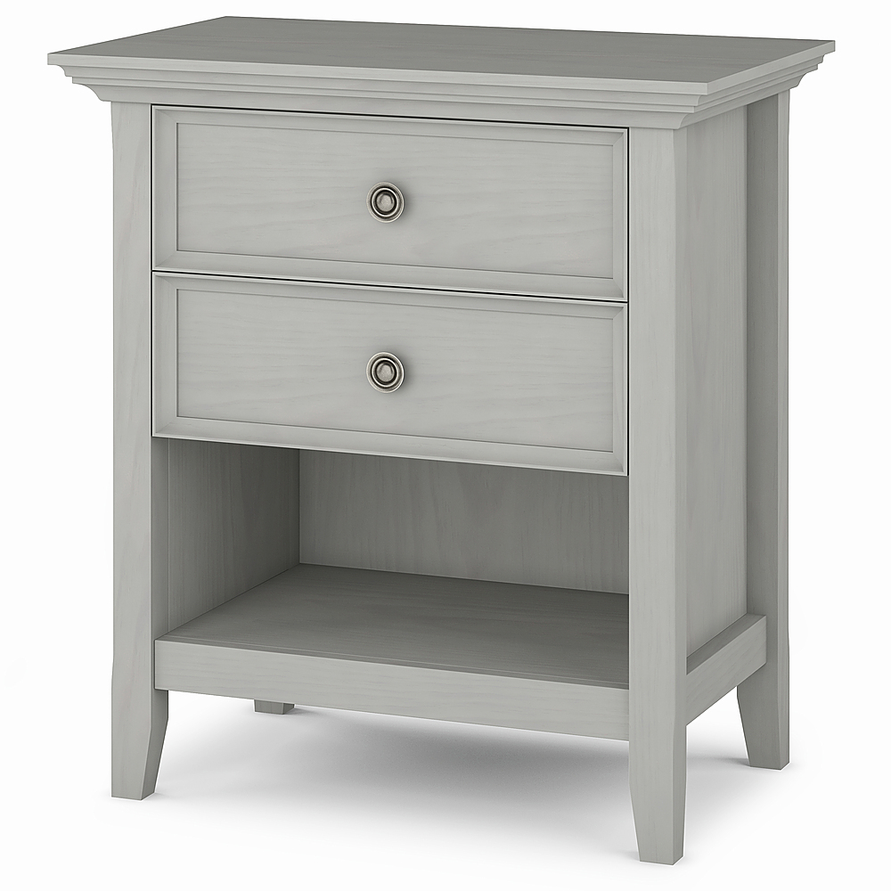 Angle View: Simpli Home - Amherst Bedside Table - Fog Grey