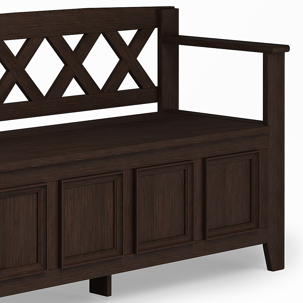 Simpli Home Amherst Small Entryway Storage Bench Hickory Brown AXCAMH57-HIC  - Best Buy