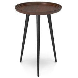 Simpli Home - Clairmont Round Side Table - Cognac - Front_Zoom