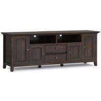 Simpli Home - Amherst Solid Wood 72 inch Wide TV Media Stand For TVs up to 80 inches - Brunette Brown - Front_Zoom