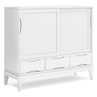 Simpli Home - Harper Medium Storage Cabinet - White - Front_Zoom