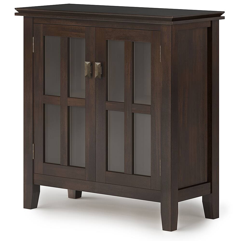 Angle View: Simpli Home - Artisan Low Storage Cabinet - Tobacco Brown