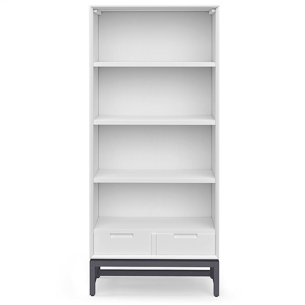 Simpli Home Banting Mid Century Bookcase White AXCBAN12WH Best Buy