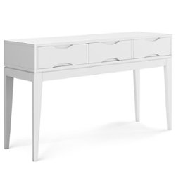 Simpli Home - Harper Console Sofa Table - White - Front_Zoom