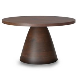 Simpli Home - Winnie  Round Coffee Table - Walnut - Front_Zoom
