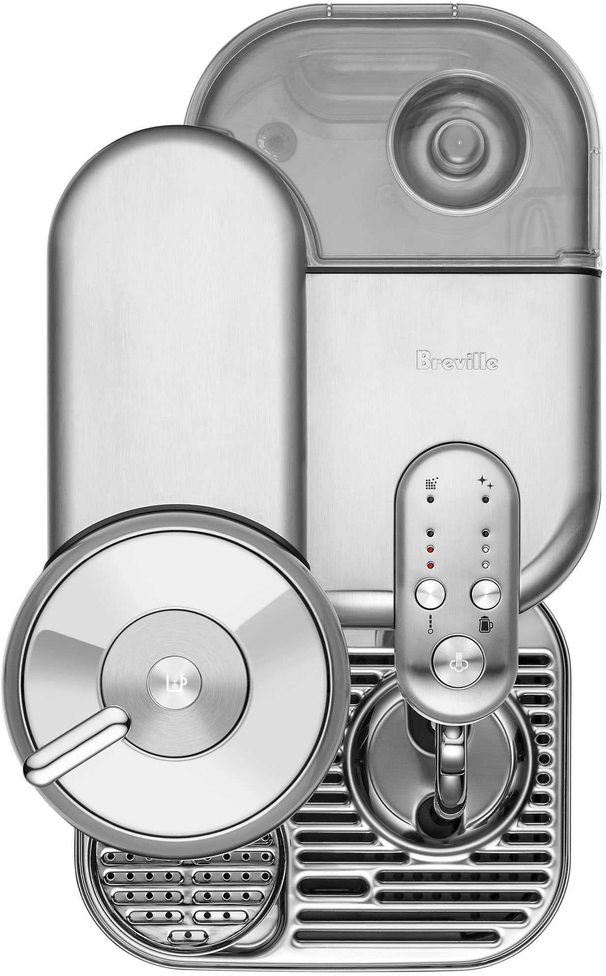 Left. Nespresso - Nespresso Vertuo Creatista by Breville - Stainless Steel.