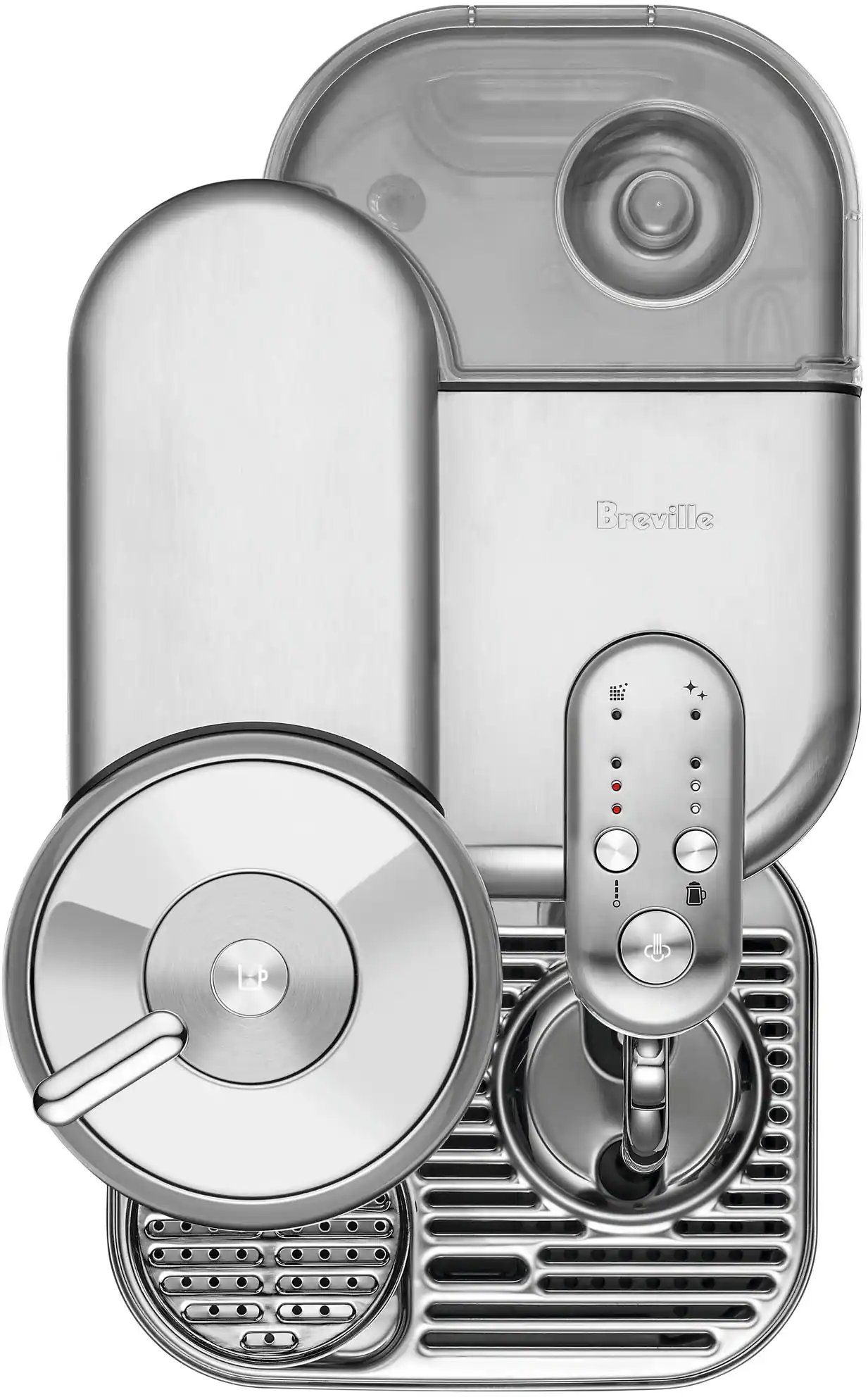 Left. Nespresso - Nespresso Vertuo Creatista by Breville - Stainless Steel.