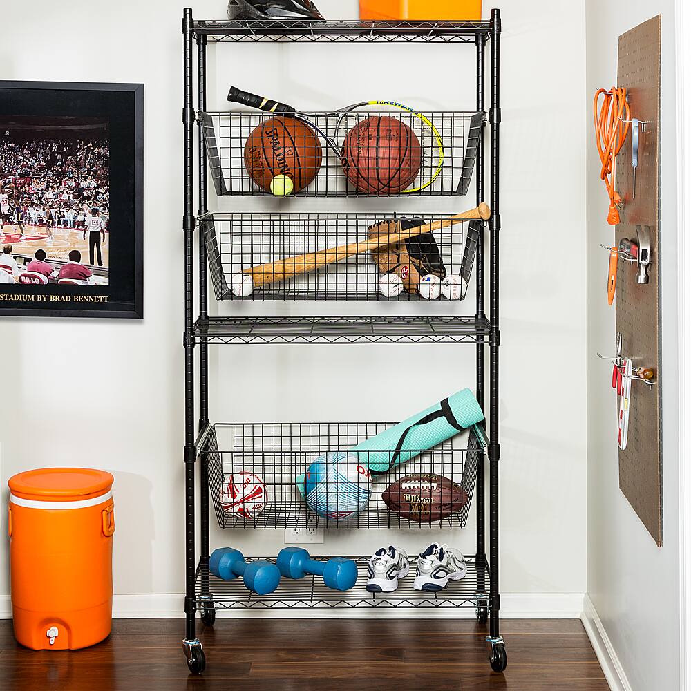 Best Buy HoneyCanDo AllStar Sports Shelving Black SHF08200