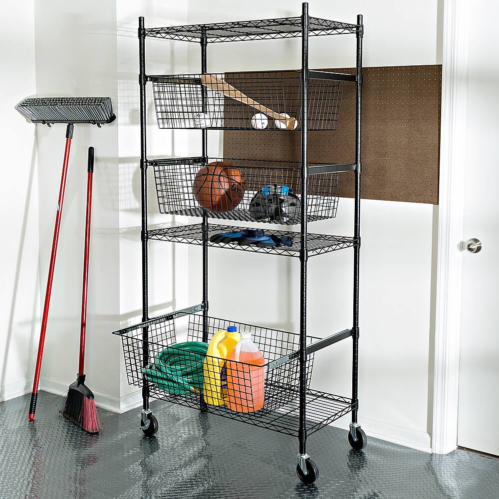 Best Buy HoneyCanDo AllStar Sports Shelving Black SHF08200