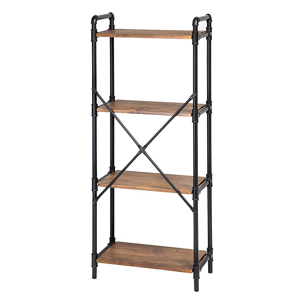 Best Buy: Honey-Can-Do 4-Tier Industrial Bookshelf Rustic SHF-08840