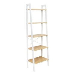 Honey-Can-Do - 5-Tier Wood and Metal A-Frame Ladder Shelf - White - Front_Zoom