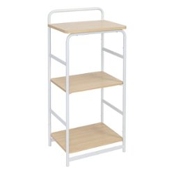 Honey-Can-Do - 3-Tier Wood and Metal Small Shelf - White - Front_Zoom