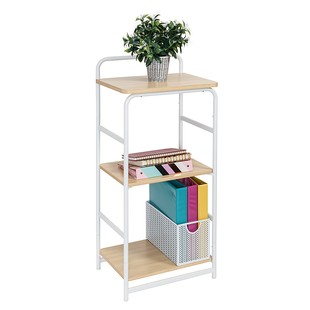 Honey-Can-Do 3-Tier Wood and Metal Small Shelf White  - Best Buy